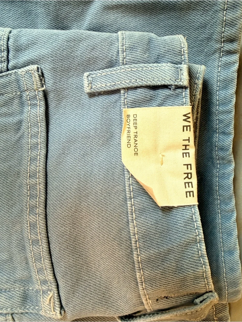 Free People Light Blue Deep Trance Boyfriend Jeans